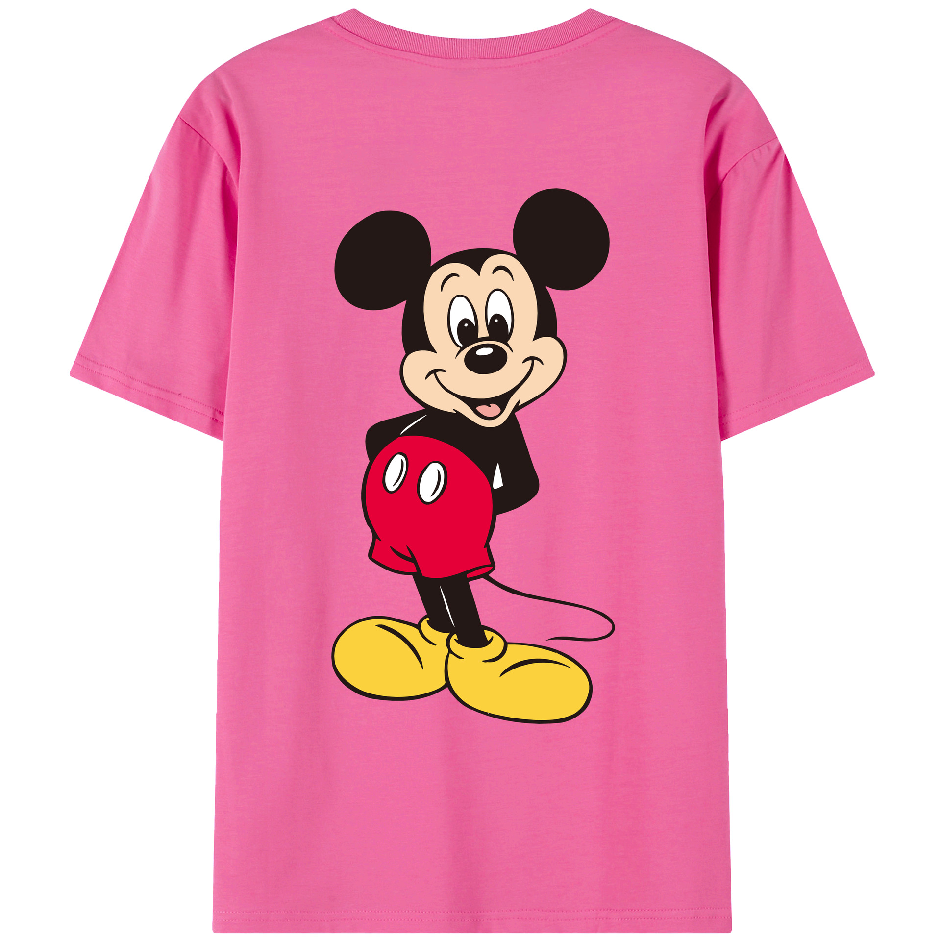 （画像用） ミッキーマウス Mickey Mouse レディース半袖Tシャツ(バックプリント)